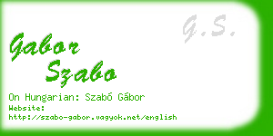 gabor szabo business card